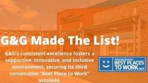 G&G Made the List -Best Place To Work in Arkansas