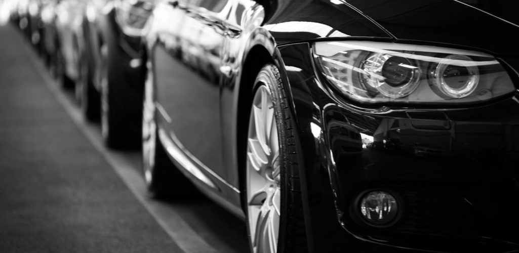 close-up of a black car