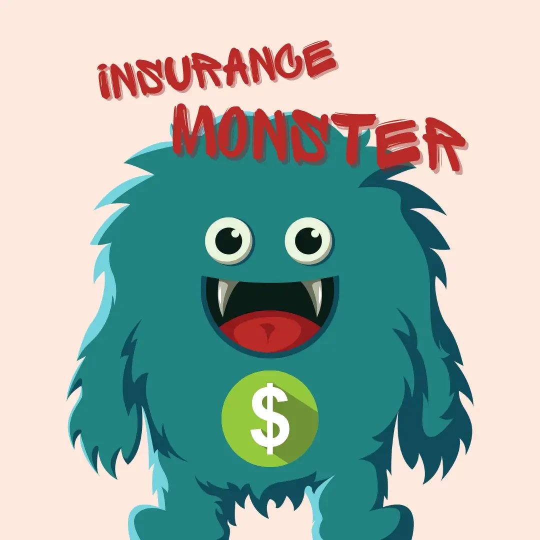 Insurance monster graffiti
